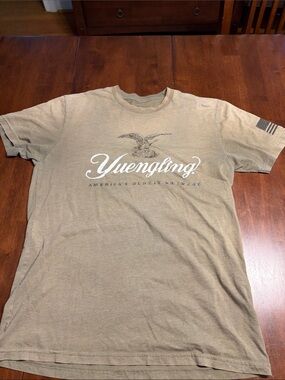 Men's Short Sleeve Yuengling Tee in Khaki
